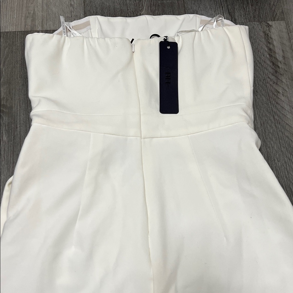 Black Halo woman’s Strapless pants romper/ white-cream / size 4 NWT - Picture 5 of 16